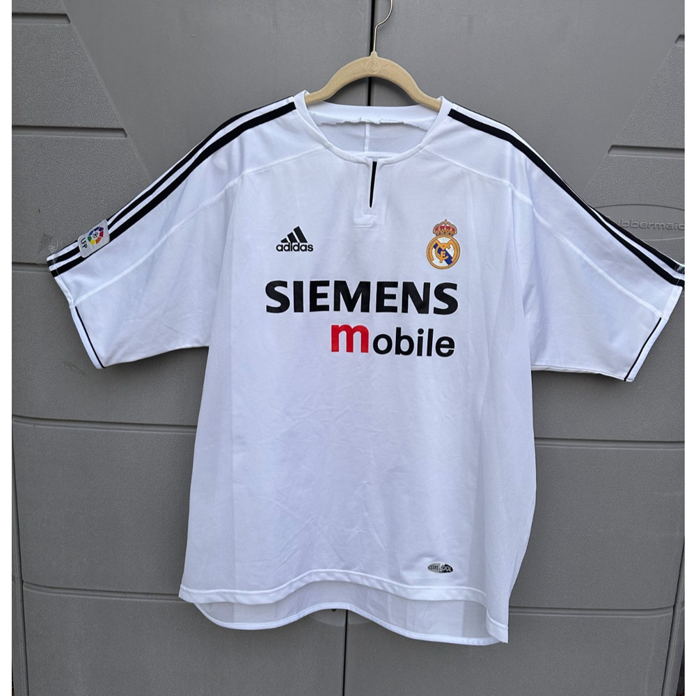 Adidas Real Madrid 2003-2004 Ronaldo #9 Soccer Jersey Men XL White Rare Fan Wear - Picture 3 of 11